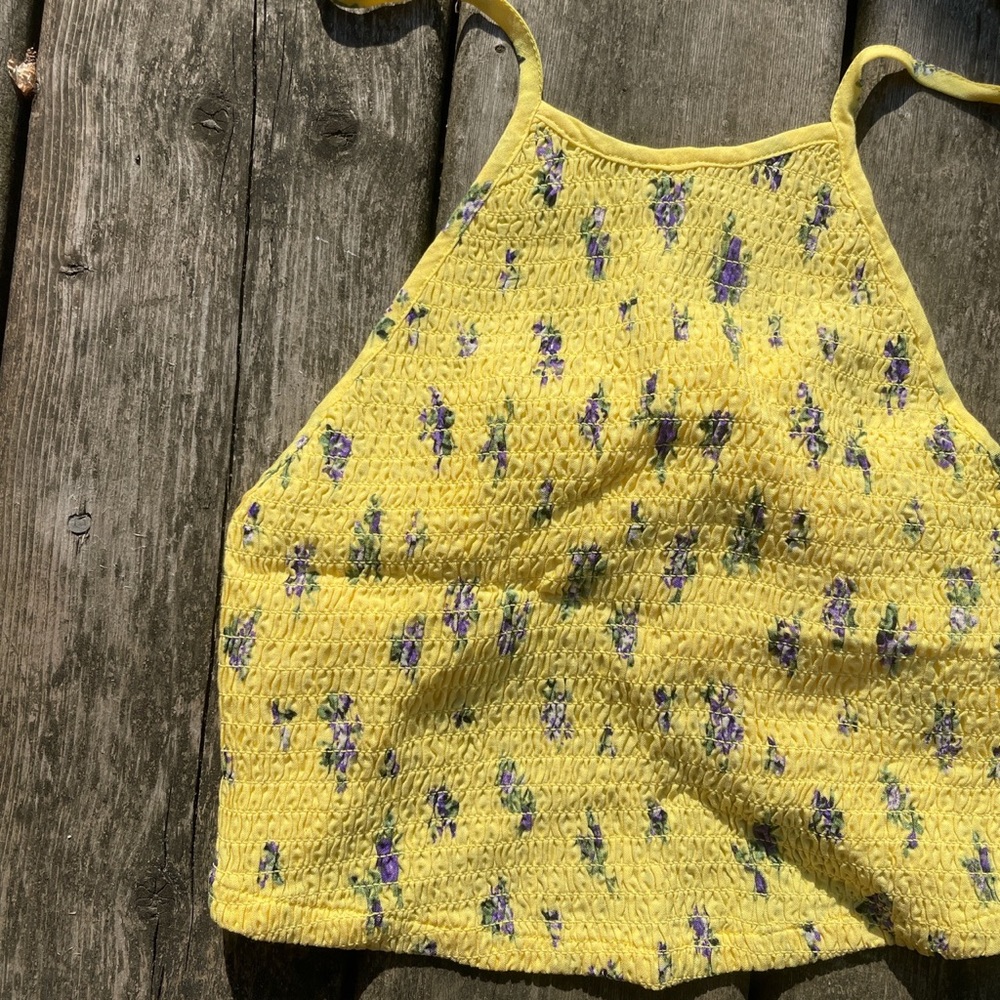 Adorable yellow halter top